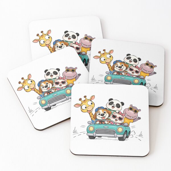 Item preview, Cartoon Animals on a Road Trip Adventure designed and sold by Snurly.