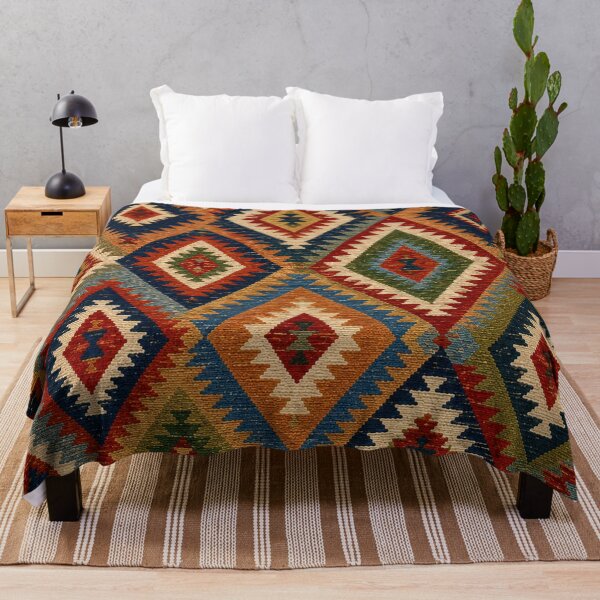 Item preview, Vintage Tribal Kilim Pattern – Colorful Geometric Boho Textile Design designed and sold by CreativeCharmCo.