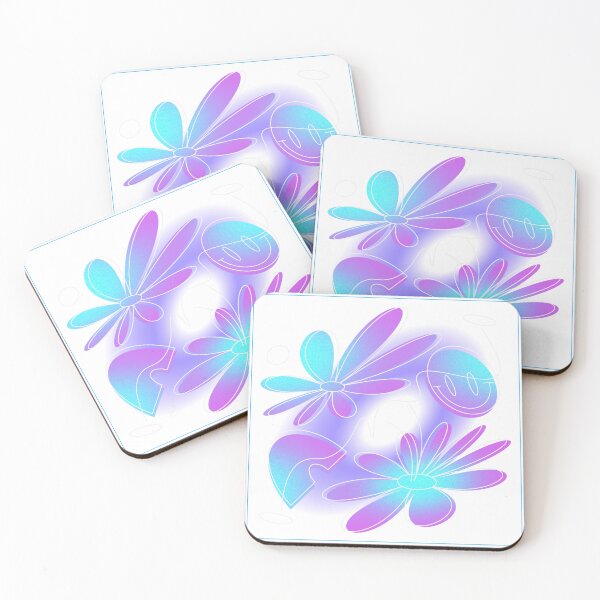 Item preview, Y2K Aesthetic Gradient Flowers and Smiley Face designed and sold by chatzous.