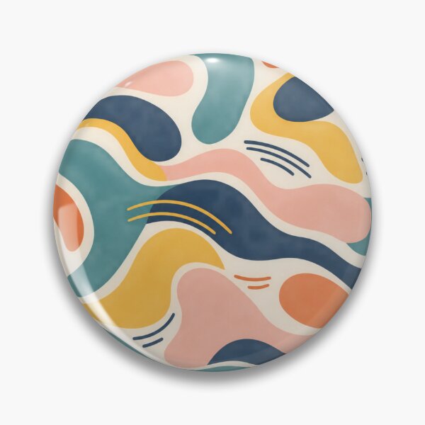 Item preview, Modern Abstract Organic Shapes Pattern – Retro Geometric Mid Century Art designed and sold by CreativeCharmCo.