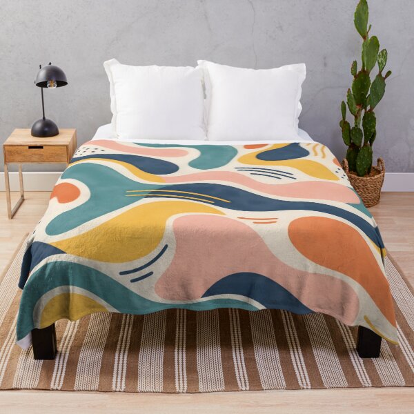 Item preview, Modern Abstract Organic Shapes Pattern – Retro Geometric Mid Century Art designed and sold by CreativeCharmCo.
