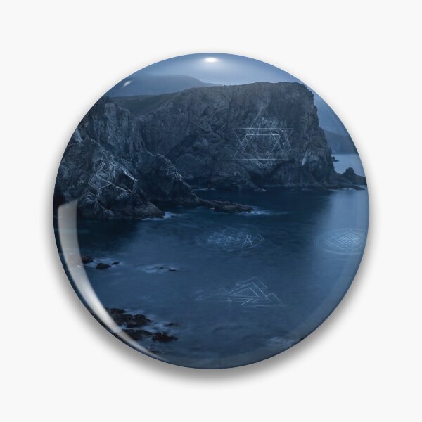 Item preview, Glowing Sacred Geometry Coastal Ocean Cliffs Night | Monkeybusiness designed and sold by monkeybusiness.pt.
