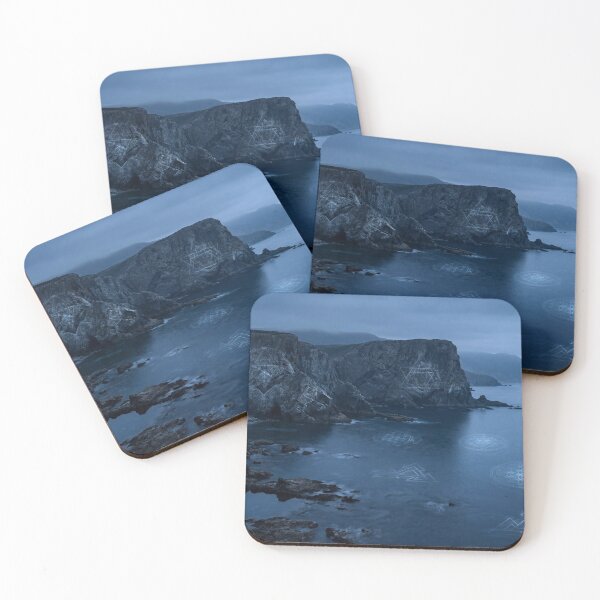 Item preview, Glowing Sacred Geometry Coastal Ocean Cliffs Night | Monkeybusiness designed and sold by monkeybusiness.pt.