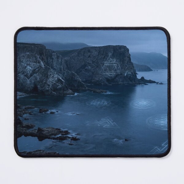 Item preview, Glowing Sacred Geometry Coastal Ocean Cliffs Night | Monkeybusiness designed and sold by monkeybusiness.pt.