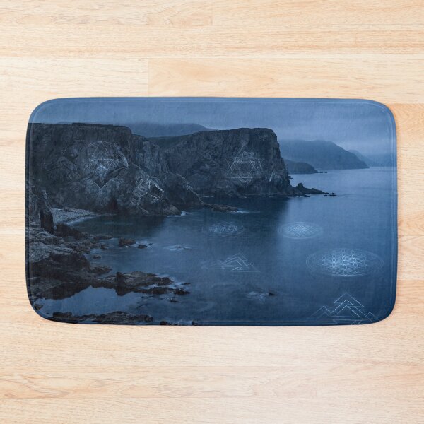 Item preview, Glowing Sacred Geometry Coastal Ocean Cliffs Night | Monkeybusiness designed and sold by monkeybusiness.pt.