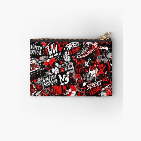 Item preview, Streetwear Red and Black Splatter Mixed Media Art designed and sold by THE SPLATTERED HAUS BY SAGE BANKS.
