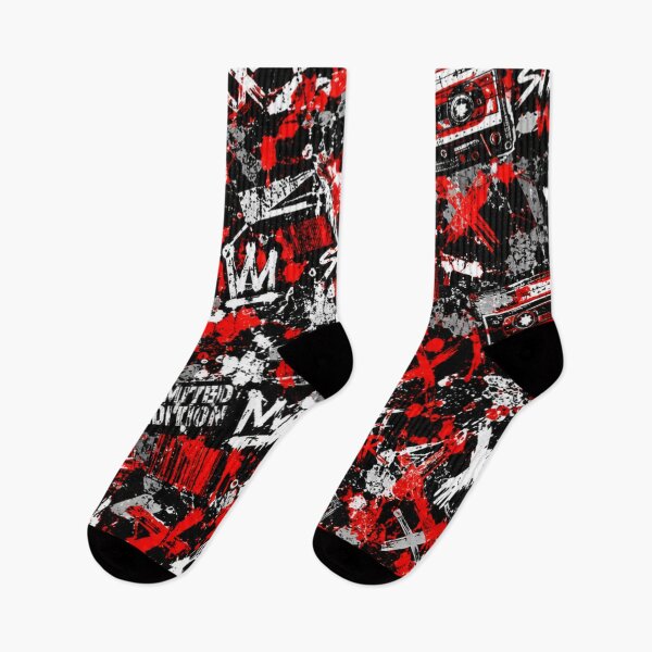 Item preview, Streetwear Red and Black Splatter Mixed Media Art designed and sold by THE SPLATTERED HAUS BY SAGE BANKS.