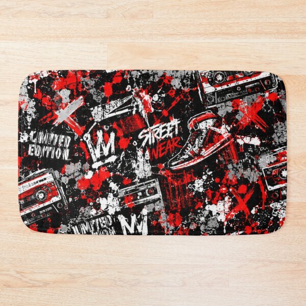 Item preview, Streetwear Red and Black Splatter Mixed Media Art designed and sold by THE SPLATTERED HAUS BY SAGE BANKS.