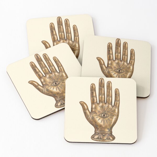 Item preview, Vintage Palmistry Hand All Seeing Eye Mystic Art designed and sold by jianina-alondra.