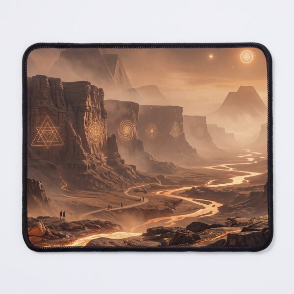 Item preview, Glowing Golden Sacred Geometry Desert Canyon Sunset | Monkeybusiness designed and sold by monkeybusiness.pt.