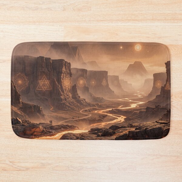 Item preview, Glowing Golden Sacred Geometry Desert Canyon Sunset | Monkeybusiness designed and sold by monkeybusiness.pt.
