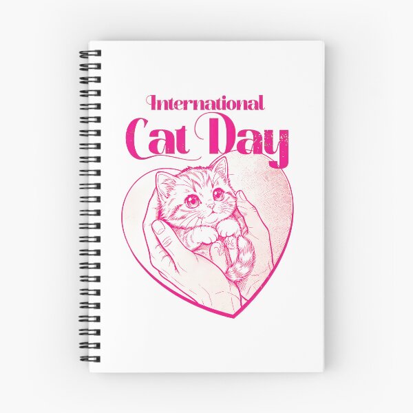 Item preview, Cute Kitten Heart International Cat Day Illustration designed and sold by OlyvieArt.