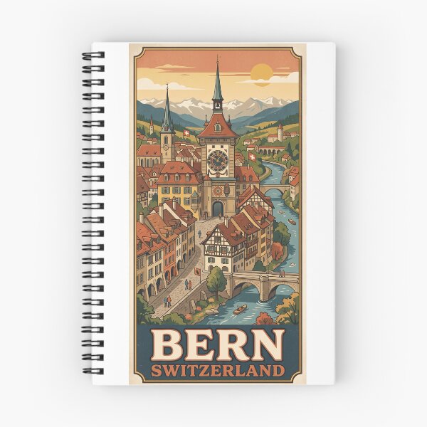 Item preview, Bern Switzerland Vintage Retro Travel Poster designed and sold by PANCOSS.