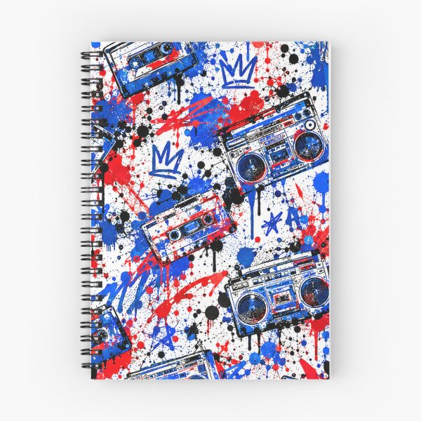 Item preview, Retro Boombox and Cassette Splatter Mixed Media Art designed and sold by THE SPLATTERED HAUS BY SAGE BANKS.