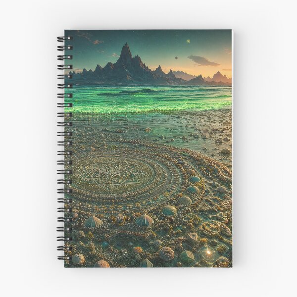 Item preview, Glowing Emerald Tidal Sacred Geometry Sand Mandala | Monkeybusiness designed and sold by monkeybusiness.pt.