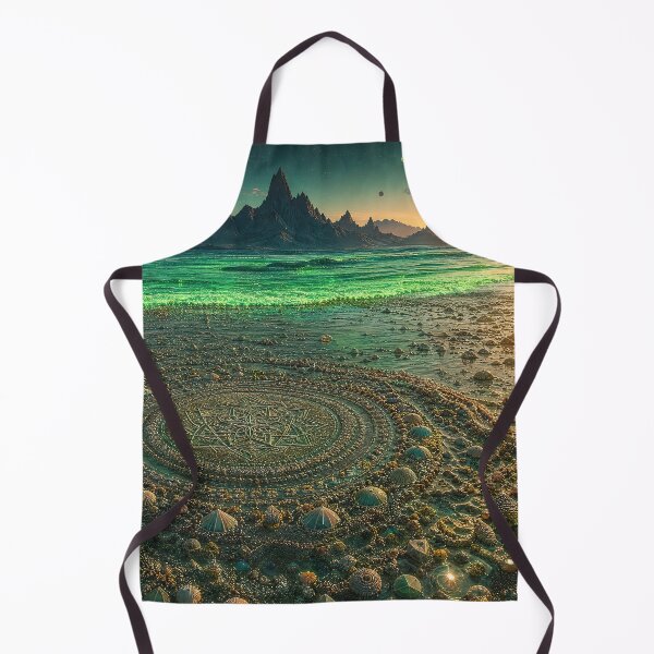 Item preview, Glowing Emerald Tidal Sacred Geometry Sand Mandala | Monkeybusiness designed and sold by monkeybusiness.pt.