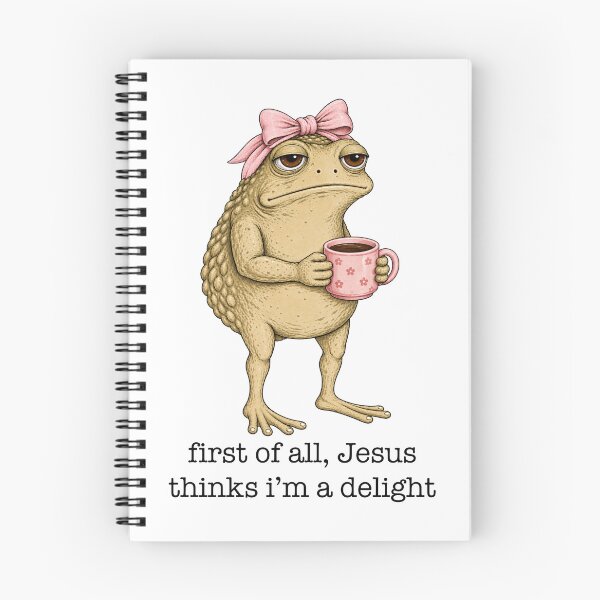Item preview, First of All Jesus Thinks I’m a Delight Frog Meme Shirt Funny Christian Sarcastic Graphic Tee designed and sold by LessIsLoud.