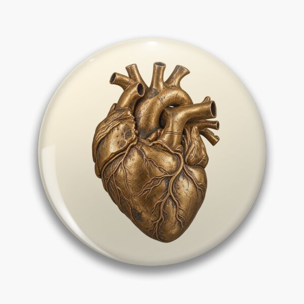 Item preview, Vintage Golden Anatomical Heart Antique Gothic Art designed and sold by jianina-alondra.