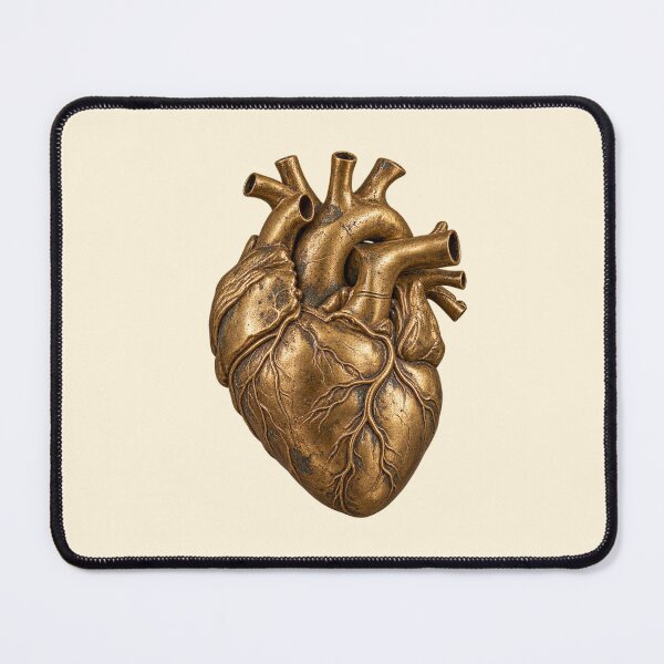 Item preview, Vintage Golden Anatomical Heart Antique Gothic Art designed and sold by jianina-alondra.