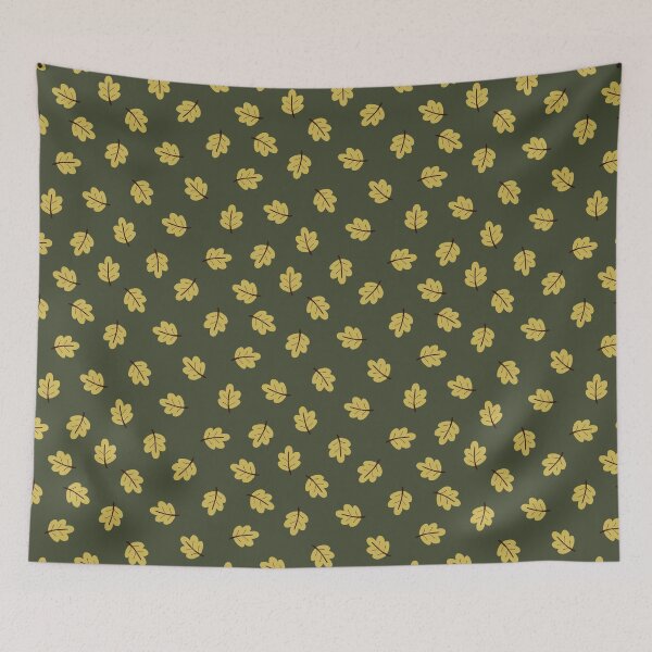 Item preview, Cute fall leaves mustard and green designed and sold by Navitaloves.