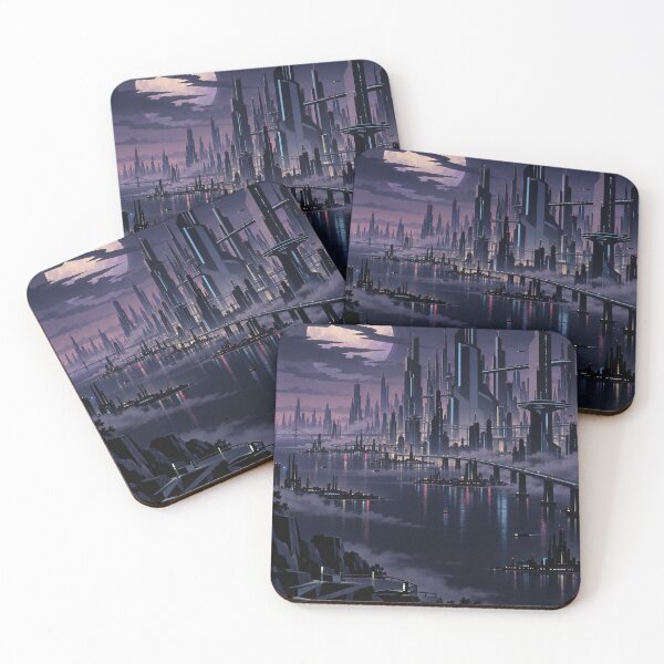 Item preview, Midnight Over Tomorrow – Retro-Futuristic Cityscape designed and sold by HarryCW.