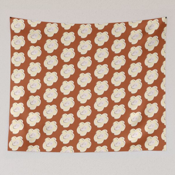 Item preview, Retro Daisy Pattern Scandi Folk - Cinnamon Terracotta designed and sold by CaramelCo.