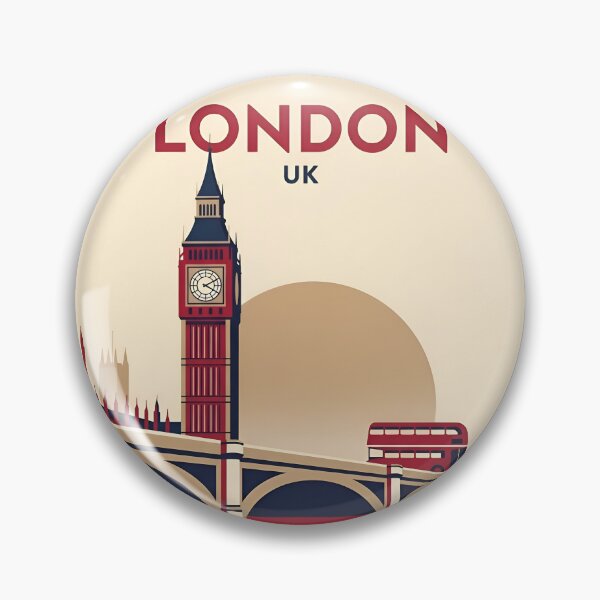 Item preview, London UK Vintage Travel Poster - Minimalist Big Ben Art Print designed and sold by DuckOddity.