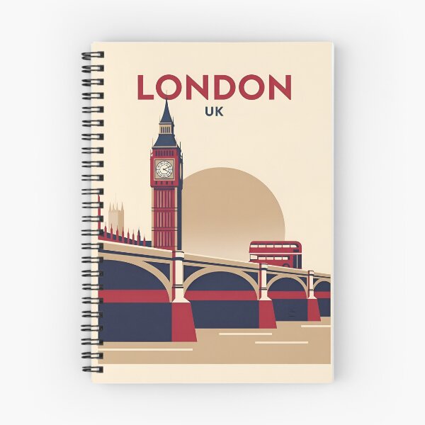Item preview, London UK Vintage Travel Poster - Minimalist Big Ben Art Print designed and sold by DuckOddity.