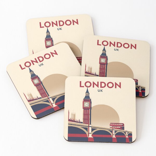 Item preview, London UK Vintage Travel Poster - Minimalist Big Ben Art Print designed and sold by DuckOddity.