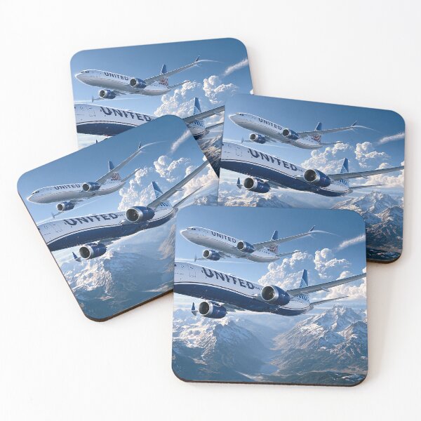 Item preview, United Airlines High Above The Mountains designed and sold by Skyframe Aviation.