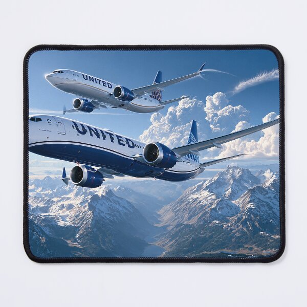 Item preview, United Airlines High Above The Mountains designed and sold by Skyframe Aviation.