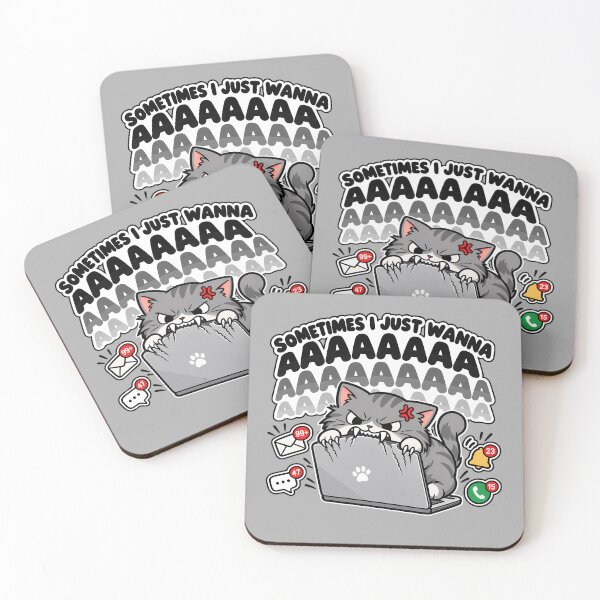 Item preview, Sometimes I Just Wanna Scream Funny Angry Cat Shirt designed and sold by Fuzzaroo.