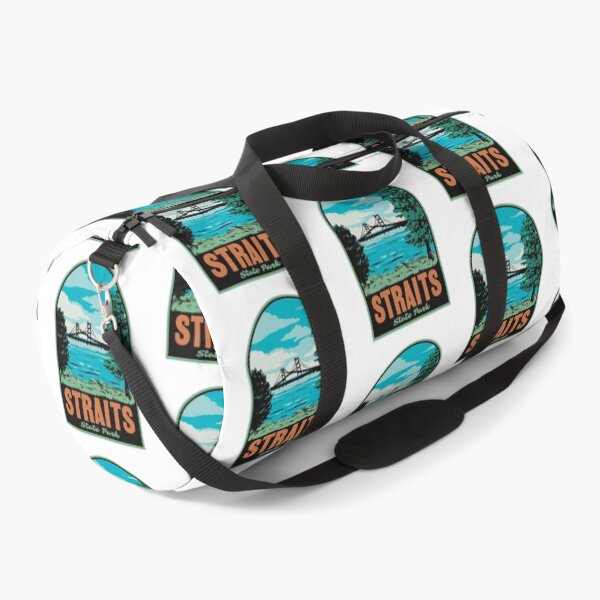 Item preview, Mackinac Bridge Straits State Park Retro Travel Art designed and sold by HalpinDesign.