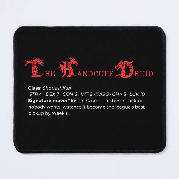 Item preview, The Handcuff Druid designed and sold by Fantasy Football Company.