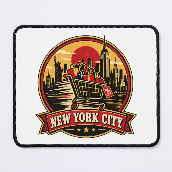 Item preview, NYC Black Friday Shirt – Retro Shopping Cart Chaos Badge Design designed and sold by Globalcitytees.