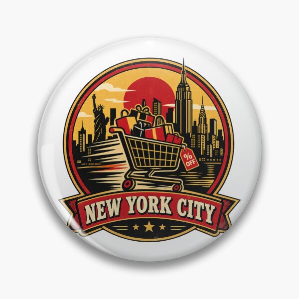 Item preview, NYC Black Friday Shirt – Retro Shopping Cart Chaos Badge Design designed and sold by Globalcitytees.