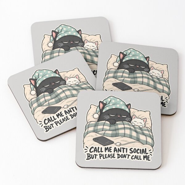 Item preview, Call Me Anti Social But Please Don't Call Me Funny Cat Shirt designed and sold by Fuzzaroo.