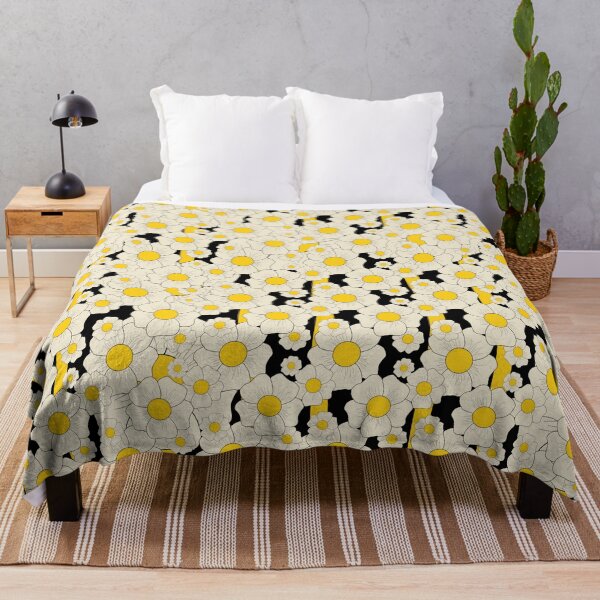 Item preview, Retro Daisy Bloom Seamless Pattern in Cream, Yellow and Black designed and sold by StefanStudioArt.