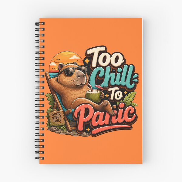 Item preview, Too Chill To Panic Capybara Summer Vibes designed and sold by PixoNest.