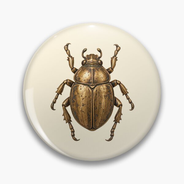 Item preview, Vintage Golden Scarab Beetle Antique Egyptian Art designed and sold by jianina-alondra.