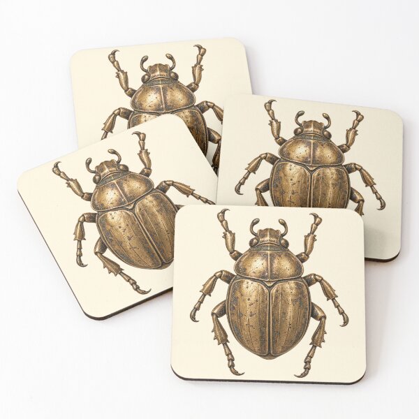 Item preview, Vintage Golden Scarab Beetle Antique Egyptian Art designed and sold by jianina-alondra.