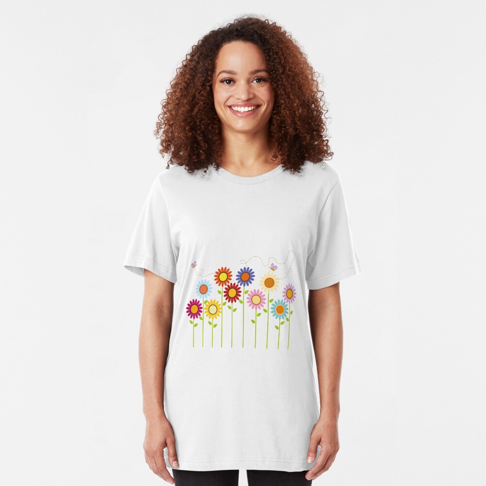 Colorful Garden Slim Fit T-Shirt