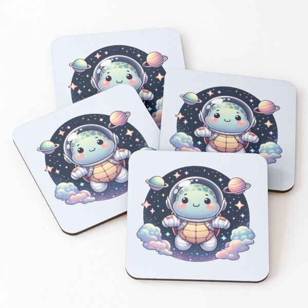 Item preview, Cute Astronaut Turtle in Space Kawaii Cosmic Adventure designed and sold by Safe Haven Pets.