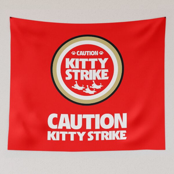 Item preview, Caution! Kitty Strike Vintage Art designed and sold by San Studios Co..