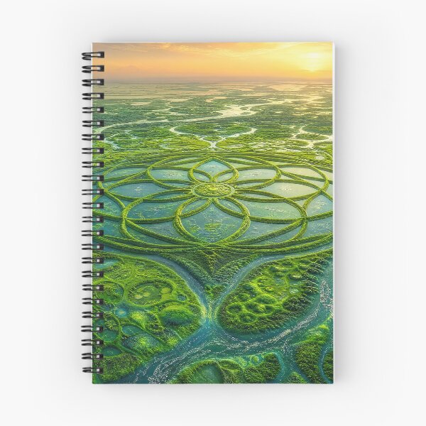 Item preview, Vibrant Green Wetland Flower of Life River Delta | Monkeybusiness designed and sold by monkeybusiness.pt.