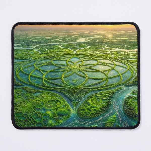 Item preview, Vibrant Green Wetland Flower of Life River Delta | Monkeybusiness designed and sold by monkeybusiness.pt.