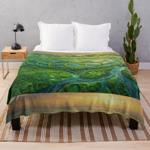 Item preview, Vibrant Green Wetland Flower of Life River Delta | Monkeybusiness designed and sold by monkeybusiness.pt.