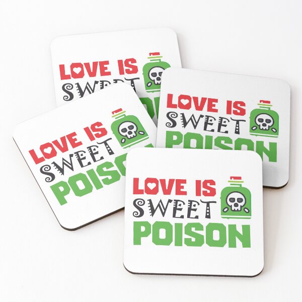 Item preview, LOVE IS SWEET POISON - STICKER, TYPOGRAPHY, LOVE, COUPLE designed and sold by 440CREATIVES.