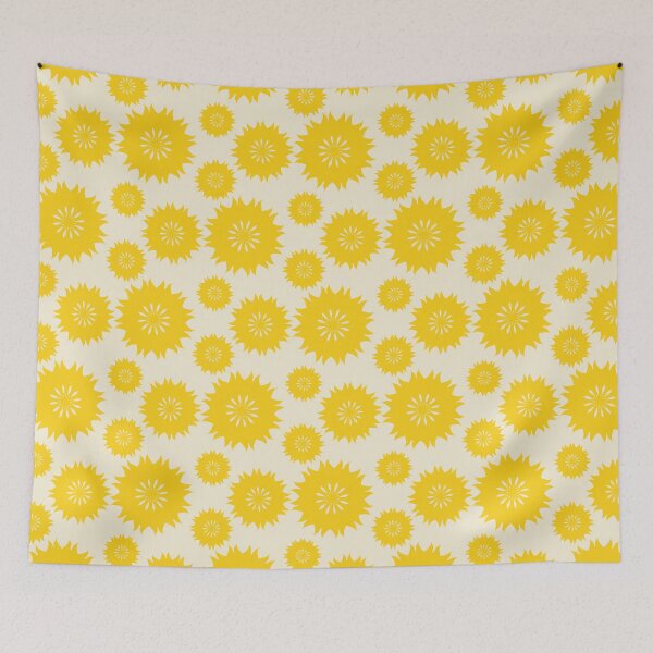 Item preview, Golden Sunburst Floral Seamless Pattern designed and sold by StefanStudioArt.