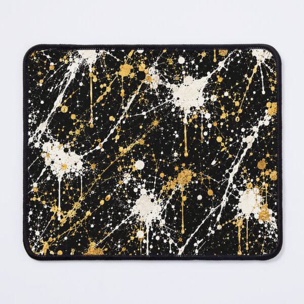 Item preview, Gilded Monochrome Splatter Action Abstract Art designed and sold by THE SPLATTERED HAUS BY SAGE BANKS.